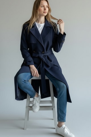 Trenchcoat - Marineblauw