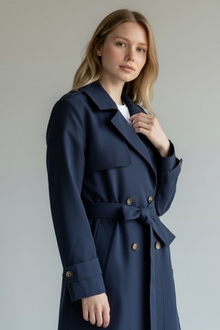 Trenchcoat - Marineblauw