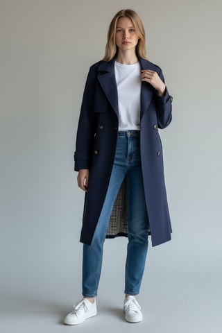 Trenchcoat - Marineblauw