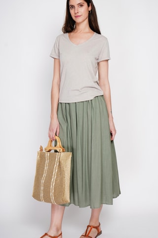 Linnen Rok - Kaki