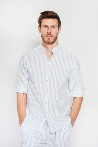 Chemise en lin - Bleu