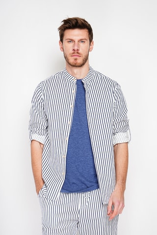 Linnen Blouse - Marineblauw