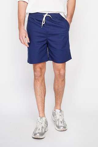 Linnen Bermuda - Marineblauw