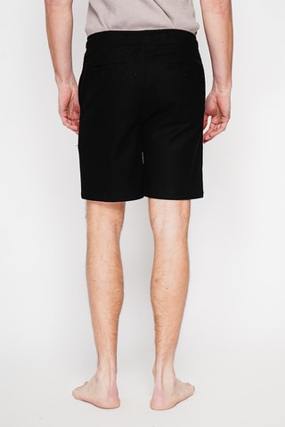 Linnen Bermuda - Zwart