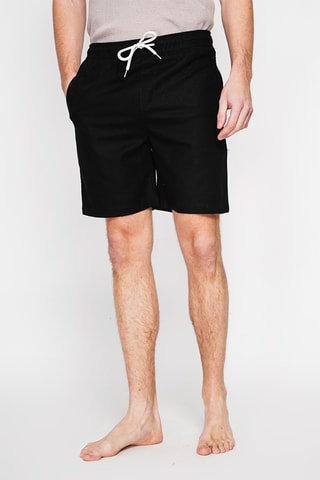 Linnen Bermuda - Zwart