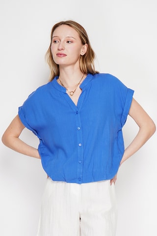 Linnen Blouse - Blauw