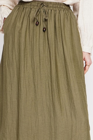 Linnen Rok - Kaki