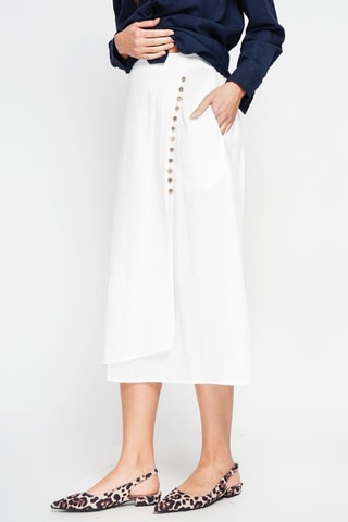 Linnen Wikkelrok - Wit