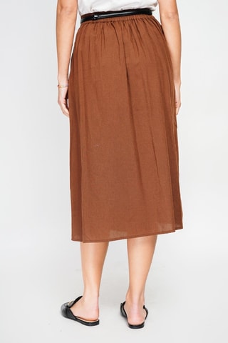 Linnen Wikkelrok - Bruin