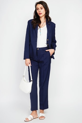 Linnen Broek - Marineblauw