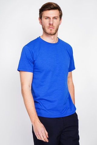 T-shirt en lin - Bleu