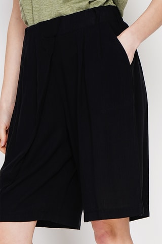 Bermuda in lino - Nero