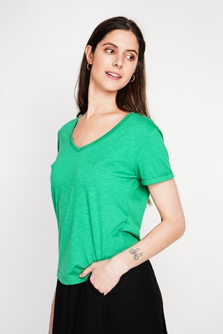 Linnen T-shirt - Groen