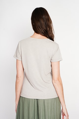 Linnen T-shirt - Beige