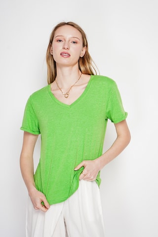 Linnen T-shirt - Groen