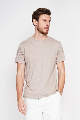Linnen T-shirt - Beige