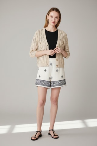 Biokatoenen Vest - Beige