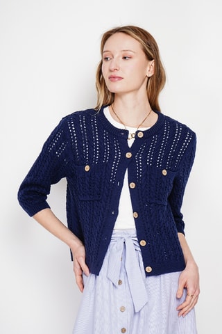 Biokatoenen Vest - Marineblauw