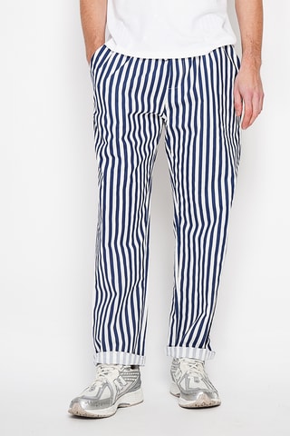 Rechte Linnen Broek - Marineblauw