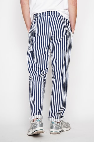 Rechte Linnen Broek - Marineblauw