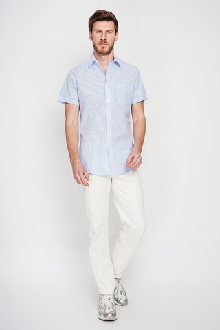 Chemise en lin - Bleu