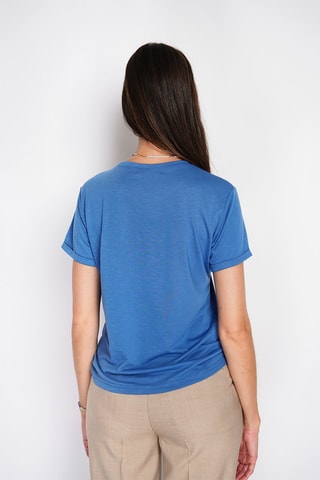Linnen T-shirt - Blauw