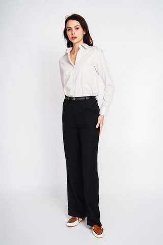 Wijde Linnen Blouse - Grijs