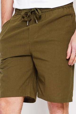 Linnen Bermuda - Kaki