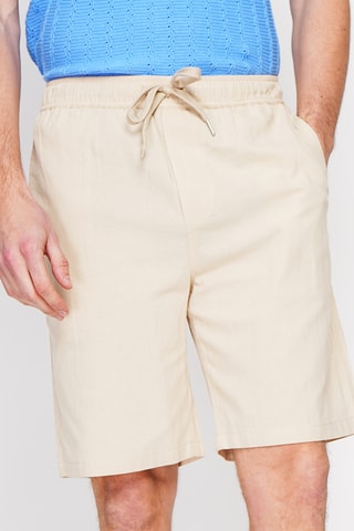 Linnen Bermuda - Beige