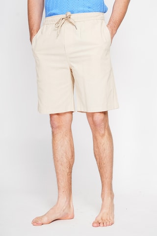 Linnen Bermuda - Beige