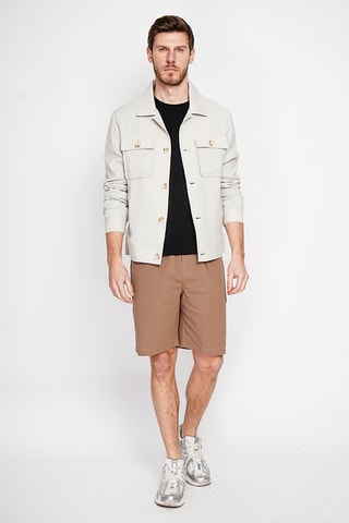 Linnen Bermuda - Bruin