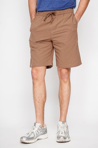 Linnen Bermuda - Bruin
