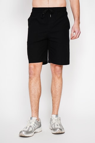 Linnen Bermuda - Zwart