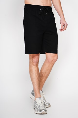 Linnen Bermuda - Zwart