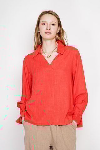 Blouse en lin - Rouge