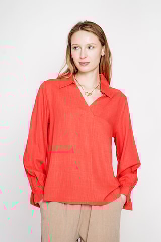 Blouse en lin - Rouge