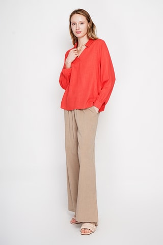 Blouse en lin - Rouge