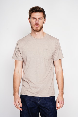 Linnen T-shirt - Beige
