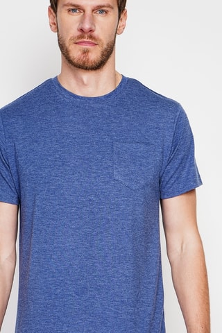 T-shirt en lin - Bleu marine