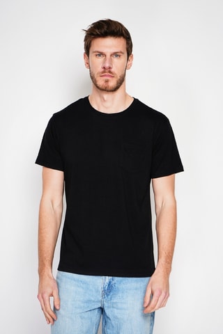 T-shirt en lin - Noir