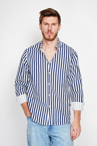 Linnen Blouse - Marineblauw