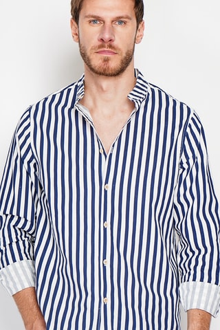 Linnen Blouse - Marineblauw