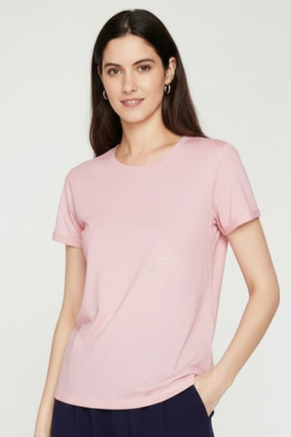 Linnen T-shirt - Roze