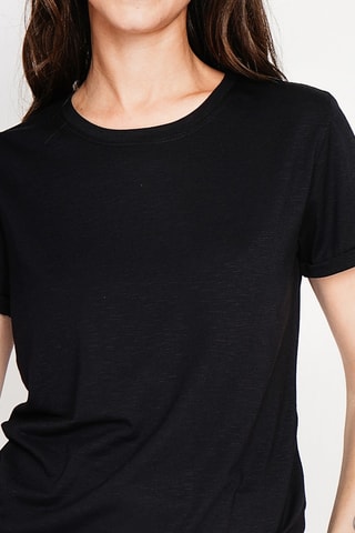 Linnen T-shirt - Zwart