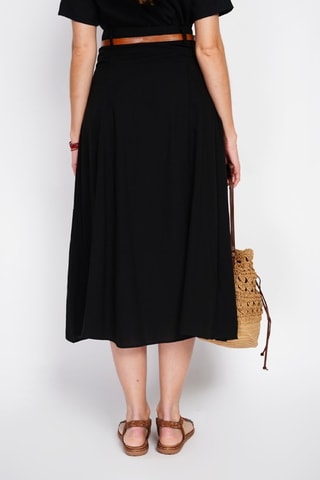 Lange Linnen Rok - Zwart