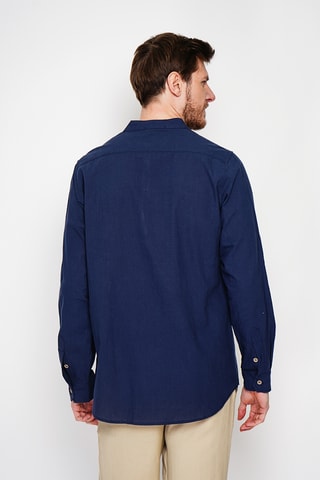 Linnen Blouse - Marineblauw