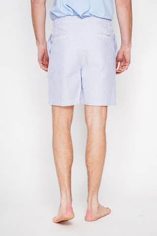 Linnen Bermuda - Marineblauw