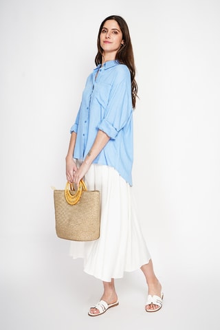 Linnen Blouse - Blauw