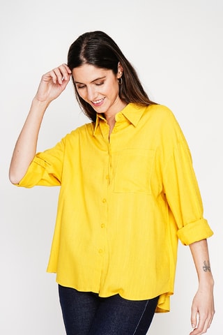 Linnen Blouse - Oranje