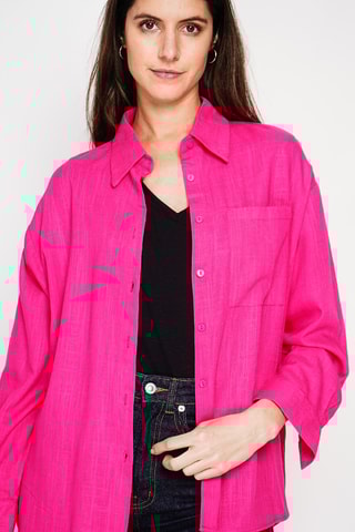 Linnen Blouse - Fuchsia